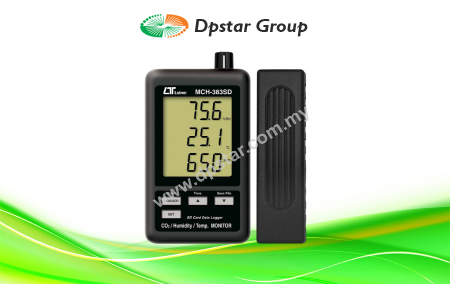 CO2+humidity+temperature meter MCH-383SD - Lutron Instruments