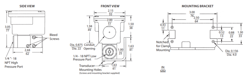 Setra 230 Differential Water Pressure Transducer | Dpstar